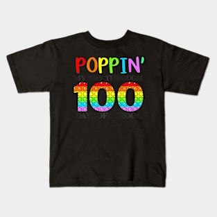 Poppin My Way Through 100 Days Of School Kids T-Shirt